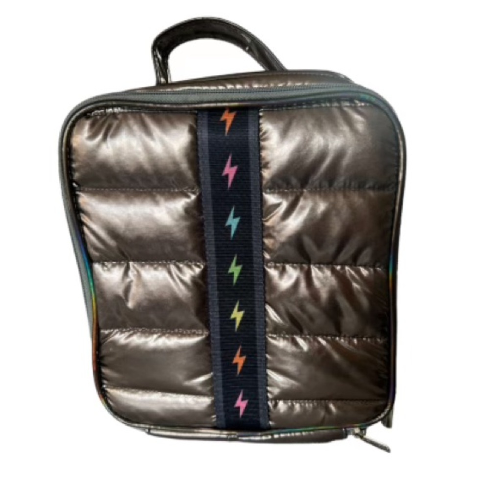 Top Trenz grey puffer insulated lunch box ⚡️